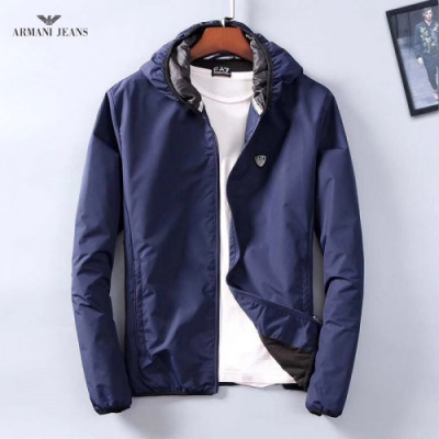 ARMANI 2018 MENS WIND BREAKER JACKET - 알마니 남성  바람막이 자켓 , 2색 (네이비/블랙) ARM0018