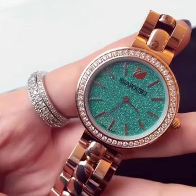 SWAROVSKI LADIES CRYSTALLINE HOURS VERSION QUARTZ - 스와로브스키 여성용 CRYSTALLINE HOURS 버전 쿼츠,그린