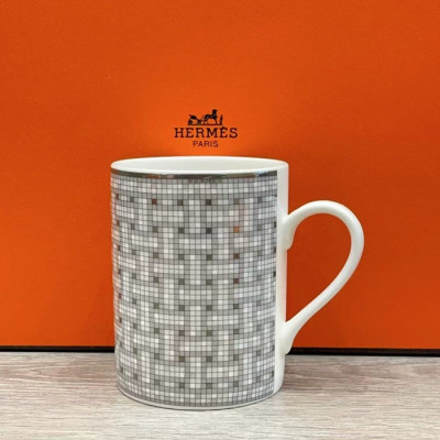 에르메스 모자이크 오 24 플래티넘 머그컵 - Hermes Mosaique Au 24 Mug Platinum - her01