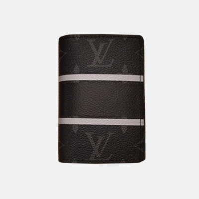 Louis Vuitton 2018 Mens Pocket Organiz Wallet M64435 - 루이비통 포켓오거나이저 모노그램 이클립스 플레쉬 LOU0540  8CM
