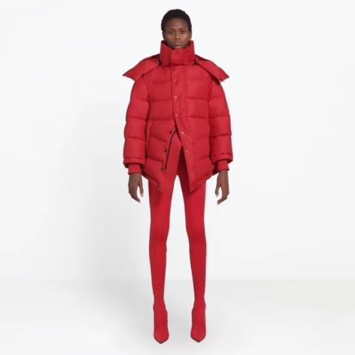 Balenciaga Womens Puffer Short Padding - 발렌시아가 백 넥라인 로고 자수 디테일 푸퍼 패딩 - bal48x