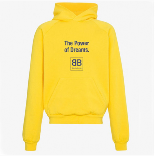 Balenciaga 2018 MM/WM FLOU Cotton Hood Tee - 발렌시아가 남여 FLUO 후드 티셔츠 옐로우Bal0083x.Size(Free)
