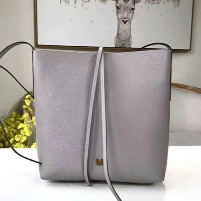 Michael Kors Leather Bucket Shoulder Bag,26cm - 마이클 코어스 레더 버킷 숄더백 MKB0128,26cm,그레이