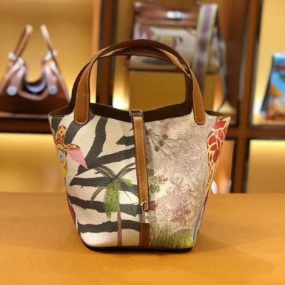 Hermes Picotin Lock Togo Leather Tote Bag,22cm - 에르메스 피코탄 락 토고 레더 여성용 토트백 HERB0501, 22cm,베이지