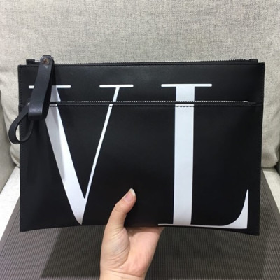 Valentino 2018 Leather Clutch Bag ,30.5CM - 발렌티노 2018 레더 남성용 클러치백,VTB0019,30.5CM,블랙