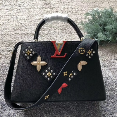 [커스텀급]Louis Vuitton Capucines Flower Smile Tote Shoulder Bag,27/31.5cm - 루이비통 카푸신 플라워 스마일 토트 숄더백  M51384,LOUB0536 ,27/31.5cm,블랙