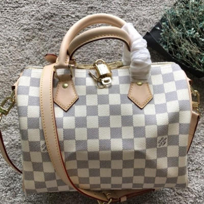 Louis Vuitton Speedy MonogramTote Shoulder Bag,25cm - 루이비통 스피디 모노그램 토트 숄더백 M41113 ,LOUB0891,25cm,화이트