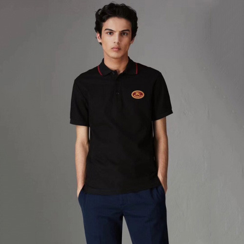 Burberry 2019 Mens Cotton Short Sleeved Tshirt - 버버리 남성 폴로 반팔티 Bur0400x.Size(m - 3xl).블랙