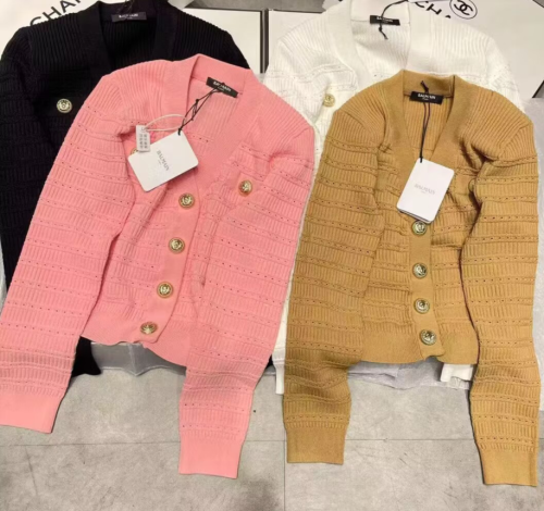 Balmain 2022 Ladies Handicraft Thread Cardigan - 발망 신상 여성 핸디크래프트 스레드 가디건 Bam0164x.Size(Free).3컬러(블랙/화이트/카멜)