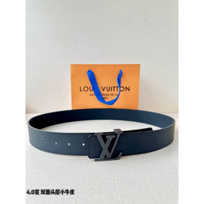 Louis vuitton Mens Initial Logo Leather Belt M0030 - 루이비통 남성 이니셜 로고 레더 벨트 Lou0736x.Size(4.0cm).블랙