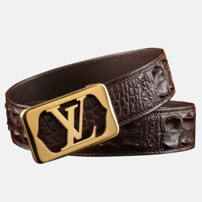 Louis vuitton 2019 Mens Box Initial Logo Leather Belt - 루이비통 남성 박스 이니셜 로고 버클 레더 벨트 Lou0743x.Size(3.8cm).2컬러(블랙은장/브라운금장)