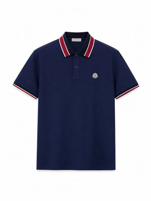 Mocler Mens Polo Patch Logo Cotton Short Sleeved T-shirt - 몽클레어 남성 신상 폴로 패치 로고 반팔티 Moc0441x