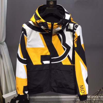 Moncler 2019 Mens Patch Logo Reversible Cajual Jacket - 몽클레어 남성 패치 로고 양면 캐쥬얼 자켓 Moc0447x.Size(l - 5xl).옐로우
