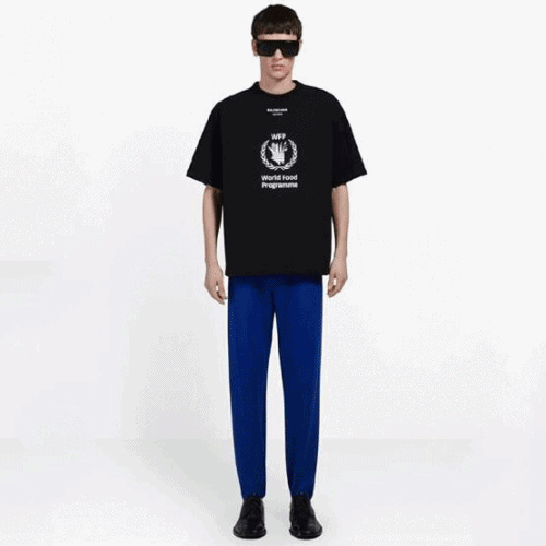 Balenciaga 2019 Mm/Wm WFP World Food Crew - neck Cotton Short Sleeved Tshirt - 발렌시아가 남자 WFP 월드 푸드 크루넥 코튼 반팔티 Bal0139x.Size(s - xl).2컬러(블랙/화이트)