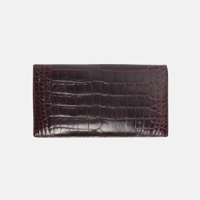 Hermes 2019 Mm/WmAlligator Long Purse - 에르메스 남자 엘리게이터 장지갑 Her0239x.Size(17cm).브라운
