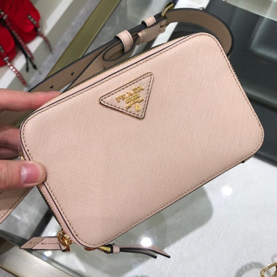 Prada 2019 Saffiano Belt Bag,17.5cm - 프라다 2019 여성용 사피아노 벨트백 ,1BL019-1,17.5cm,연핑크