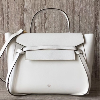 Celine Leather Large Belt Shoulder Bag,28CM - 셀린느 레더 라지 벨트 숄더백 ,98311-11,28CM,아이보리