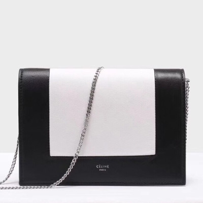 Celine Leather Frame WOC Chain Shoulder Bag,20CM - 셀린느 레더 프레임 WOC 체인 여성용 숄더백 ,CELB0018,21CM,화이트