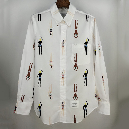 Thom Browne 2019 Mens Slim Fit Cotton Tshirt - 톰브라운 남성 신상 슬림핏 코튼 셔츠 Tho0051x.Size(m - 2xl).화이트
