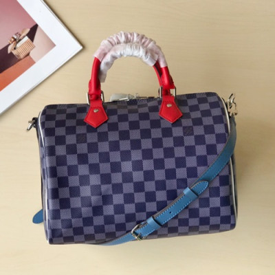 [사이즈 딱!!]Louis Vuitton 2019 Speedy Tote Shoulder Cross Bag,30cm - 루이비통 2019 스피디 토트 숄더 크로스백 LOUB1153,30cm,블루