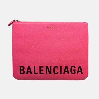 Balenciaga 2019 Villle Clutch Bag,34CM - 발렌시아가 2019 빌 남여공용 클러치백, BGB0208, 34cm,핑크