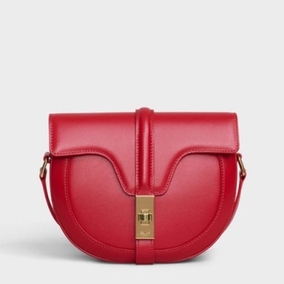 Celine 2019 Besace Leather Shoulder Bag,19CM - 셀린느 2019 베사체 레더 숄더백 ,188013-6,19CM,레드