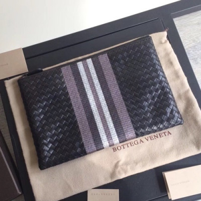 Bottega Veneta 2019 Leather Clutch Bag,30cm - 보테가 베네타 2019 레더 남성용 클러치백 355261,BVB0187,30cm,블랙