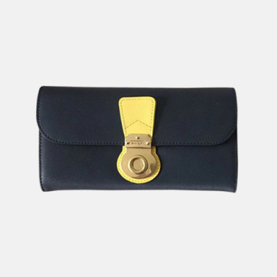 Burberry 2019 Trench Leather Wallet - 버버리 여성용 트렌치 레더 장지갑 BURW0062.Size(19CM).네이비