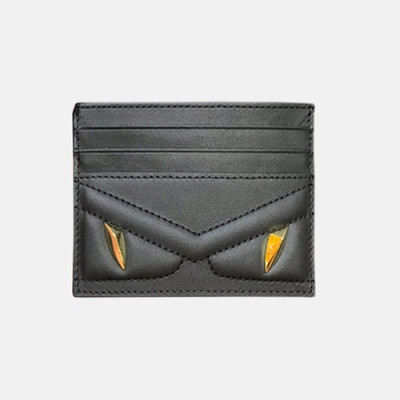 Fendi 2019 Leather Card Purse - 펜디 남여공용 레더 카드 퍼스 FENW0010.Size(10.5cm).블랙
