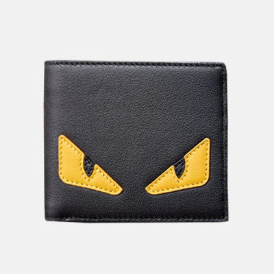 Fendi 2019 Leather Wallet - 펜디 남여공용 레더 반지갑 FENW0030.Size(11.5cm).블랙