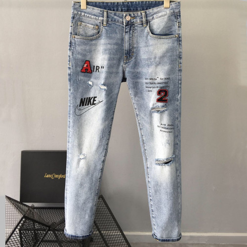 Off white 2019 Mens Logo Denim Pants - 오프화이트 남성 로고 데님 팬츠 Off0091x.Size(29 - 36).블루