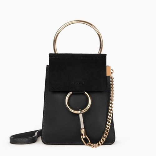 Chole 2019 Faye Leather Mini Shoulder Bag / Phone Bag, 18.5cm -  끌로에 2019 페이 레더 미니 토트 숄더백 / 폰백,CLB0064,18.5cm,블랙