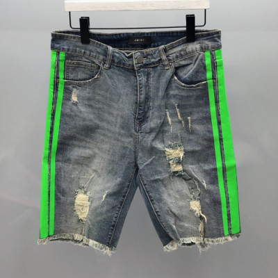Amiri 2019 Mens Slim Fit Denim Half Pants - 아미리 남성 슬림핏 데님 반바지 Ami0041x.Size(28 - 36).블루