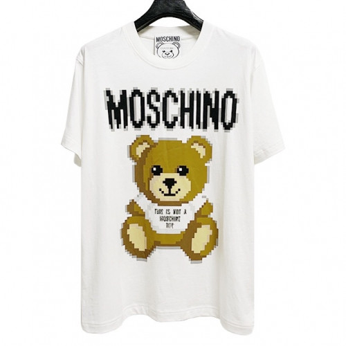 Moschino 2019 Mm/Wm Logo Crew -neck Cotton Short Sleeved Tshirt - 모스키노 남자 로고 크루넥 고튼 반팔티 Mos0015x.Size(s - l).화이트