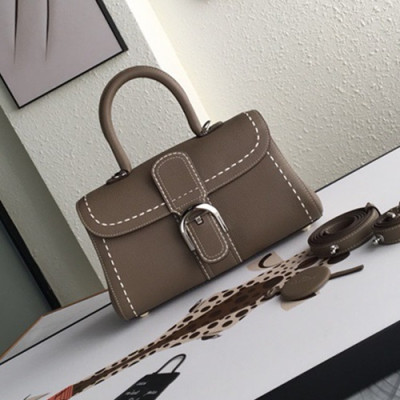 Delvaux 2019 Leather Tote Shoulder Bag,28s CM - 델보 2019 레더 토트 숄더백,DVB0121.28s CM,카키그레이