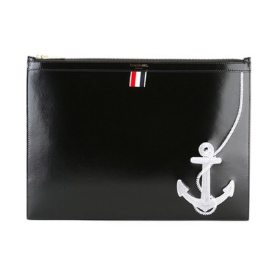 Thom Browne 2019 Leather Clutch Bag ,30/33cm - 톰브라운 2019 레더 남여공용 클러치백 THOB0047,30/33cm,블랙