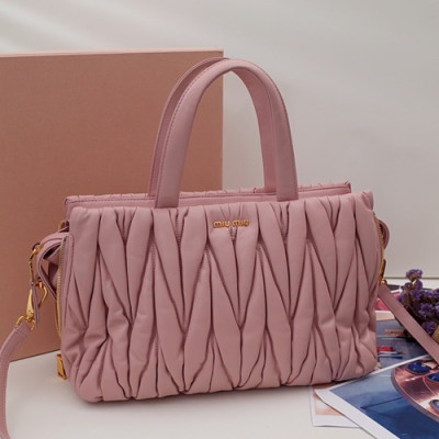 MiuMiu 2019 Tote Shoulder Bag,30.5cm - 미우미우 2019 토트 숄더백,5BB027, MIUB0015, 30.5cm,핑크