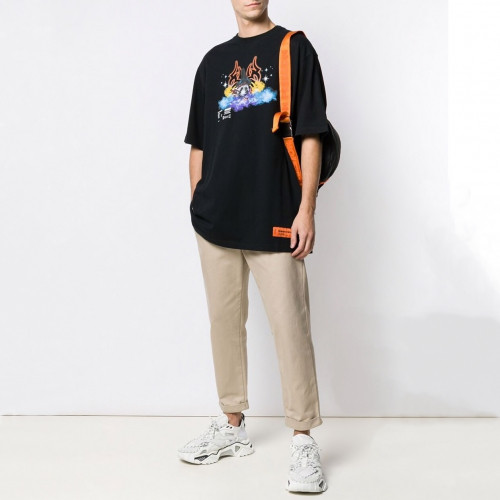 Heron Preston 2019 Mens Printing Cotton Crew neck Short Sleeved Oversize Tshirt - 헤론프레스턴 남성 프린팅 코튼 오버사이즈 반팔티 Hron0013x.Size(xs - l).블랙