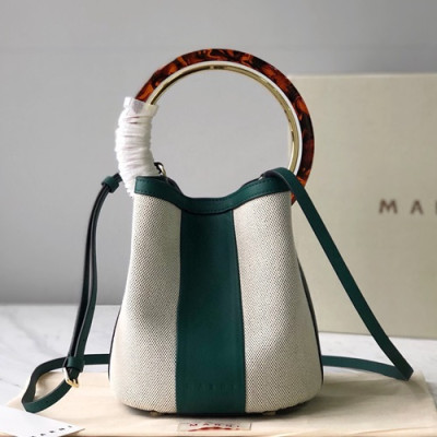 Marni 2019 Pannier Bucket Tote Shoulder Bag,19CM - 마르니 2019 파니에 버킷 토트 숄더백, MARB0007,19CM,그린