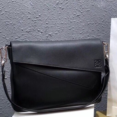 Loewe 2019 Puzzle Messenger Shoulder Bag, 36.5CM - 로에베 2019 남성용 퍼즐 메신저 숄더백 ,LOEB0220, 36.5CM, 블랙
