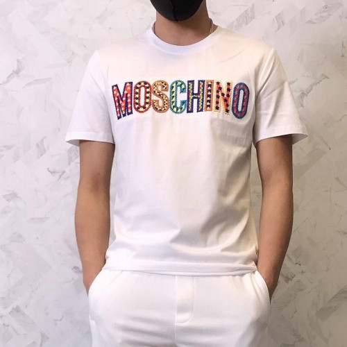 Moschino 2019 Mens Logo Cotton Short Sleeved Tshirt - 모스키노 남성 로고 코튼 반팔티 Mosts0016.Size(s - 2xl).화이트