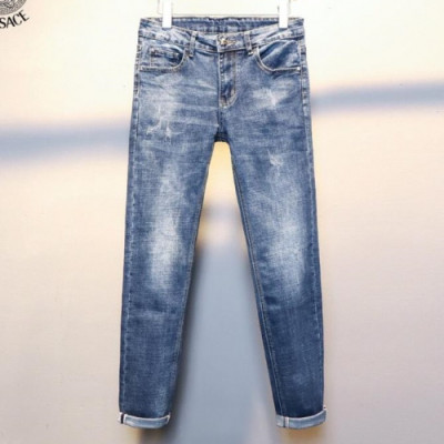 Versace 2019 Mens Graffity Denim Pants - 베르사체 남성 그래피티 데님 팬츠 Verdp0064.Size(29-38).블루