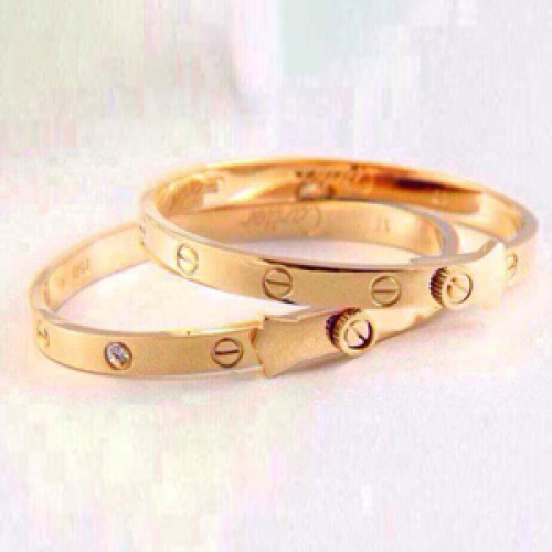 CARTIER  Rose Gold/Yellow Gold  Bangle - 까르띠에 여성용 팔지18k 도금 로즈 골드/옐로우 골드 팔찌 CAR0019.