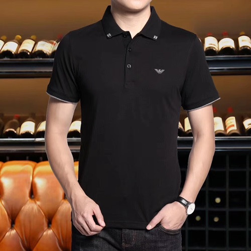 Armani 2019 Mens Logo Cotton Short Tshirt- 알마니 남성 로고 코튼 반팔티 ARMTS0002.Size(M- 3XL).블랙/화이트/네이비/그레이