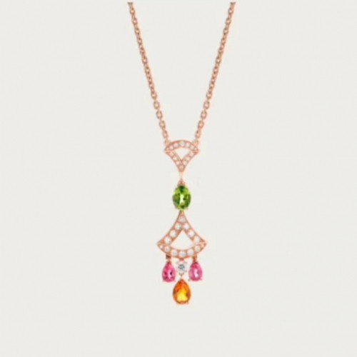BULGARI Choker  18k rose gold - 불가리 여성용  18K도금 로즈 골드 목걸이 Bul0058.