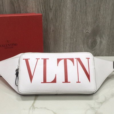 Valentino 2019 Leather Hip Sack Belt Bag,23.5CM - 발렌티노 2019 레더 남여공용 힙색 벨트백,VTB0805,23.5CM,화이트
