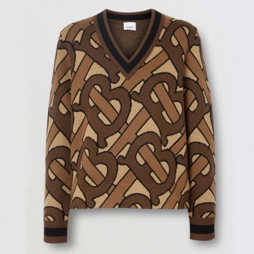 Burberry 2019 Womens Retro Logo Wool Sweater - 버버리 2019 여성 레트로 로고 울 스웨터  Bur0863x.Size(s - l).브라운