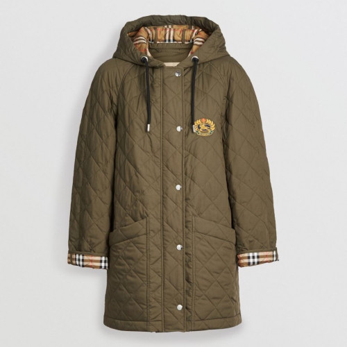 Burberry 2019 Womens Vintage Logo Long Down Padding  - 버버리 2019 여성 빈티지 로고 롱 다운 패딩 Bur012x.Size(s - xl).그린