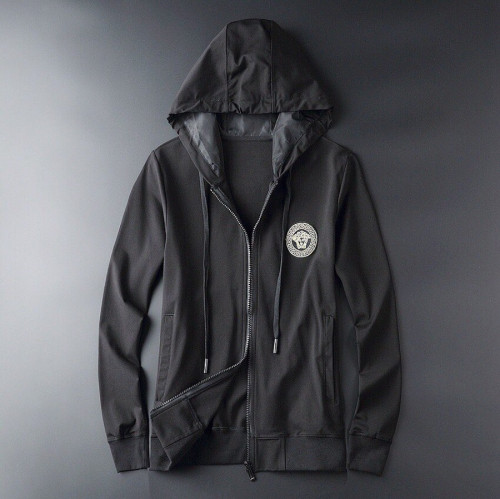 Versace 2019 Mens Logo Cotton HoodT - 베르사체 남성 로고 코튼 후드티 Ver0267x.Size(m - 3xl).블랙