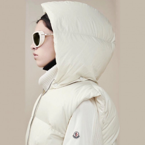 Moncler 2019 Womens Patch Logo Down Pedding Vest - 몽클레어 2019 여성 패치 로고 다운 패딩 조끼 Moc0644x.Size(m - xl).크림